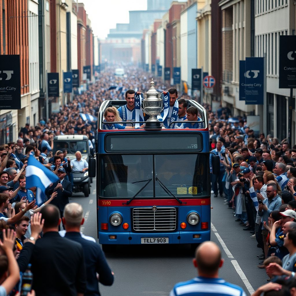 The moment thousands cheered on 1987 FA Cup victory bus tour in Coventry